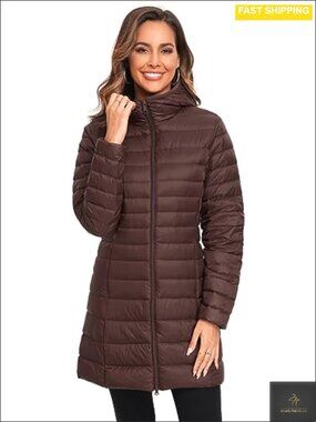 Packable Ultralight Down Jacket Plus Size Hooded Puffer Coat